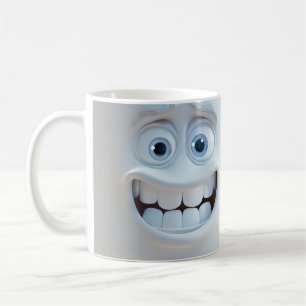 De Café Rosto Sarcástico Caneca 3D – Design Sorriso Malici