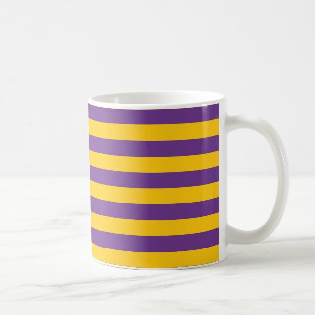 De Café Roxo e ouro listra a caneca (Direita)