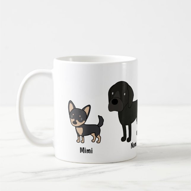De Café Rubyfornia 3-Dog pôde caneca clássica (Esquerda)