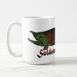 De Café Salmão Desovando Soldotna, Alasca - Caneca