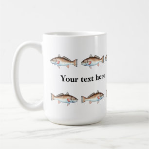 De Café Salmonetess artísticos em uma linha caneca