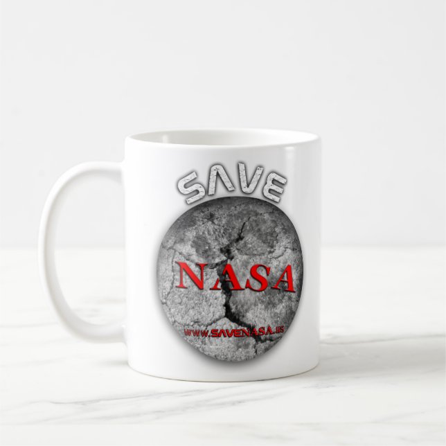 De Café Salvar a NASA! Caneca (Esquerda)