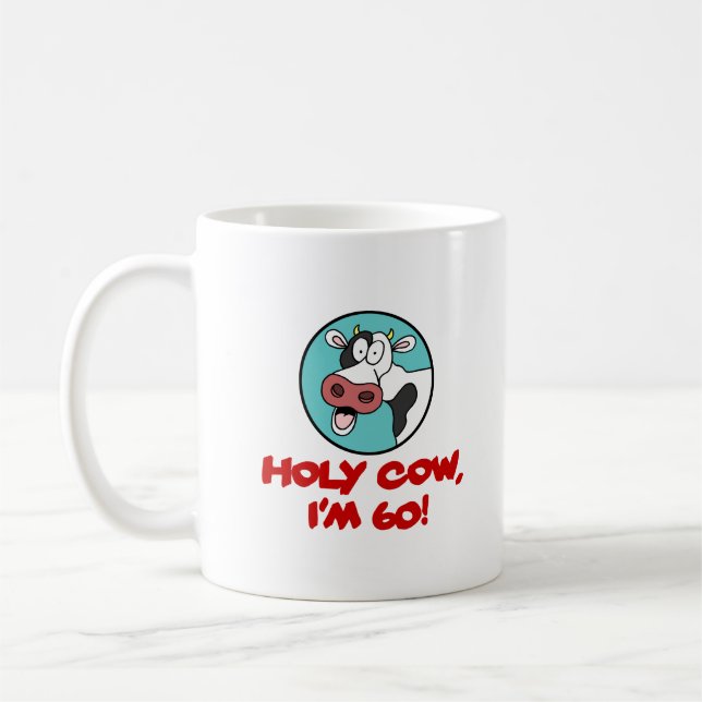 De Café Santa vaca, sou 60 caneca engraçada (Esquerda)