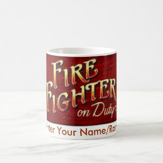 De Café Sapador-bombeiro na caneca do dever -