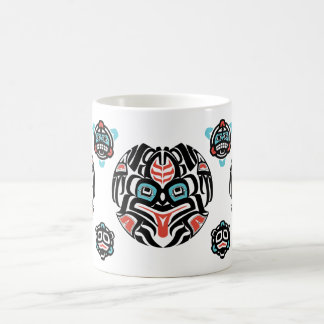 De Café sapo do Haida-estilo, cores silenciado - caneca do