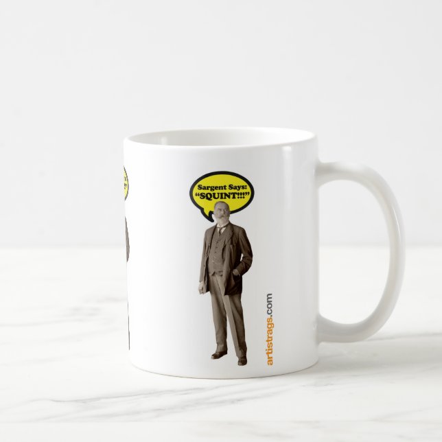 De Café Sargent diz o "ESTRABISMO!" Caneca (Direita)