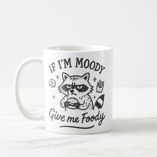 De Café Se Estou Mal-Humorada Me Dê Comida Caneca Engraçad (Esquerda)
