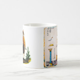 De Café Século XVIII azul holandês maçónico da caneca