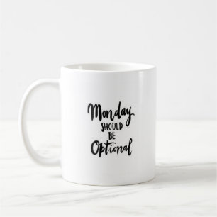 De Café "Segunda-feira deve ser" - caneca branca clássica