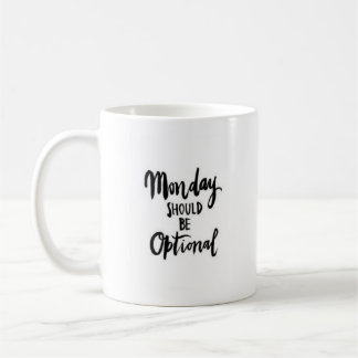 De Café "Segunda-feira deve ser" - caneca branca clássica