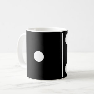 De Café Seis Uma Caneca Negra Domino