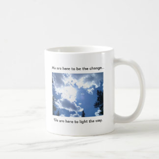 De Café Seja a mudança 15 onças. caneca