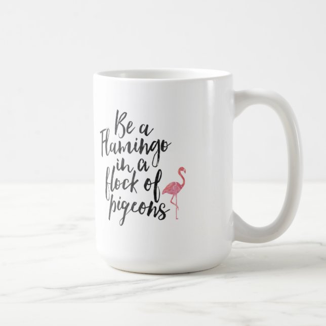 De Café Seja um flamingo - caneca inspirada (Direita)