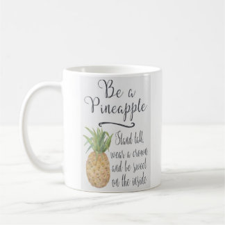 De Café "Seja uma caneca branca clássica do abacaxi" -