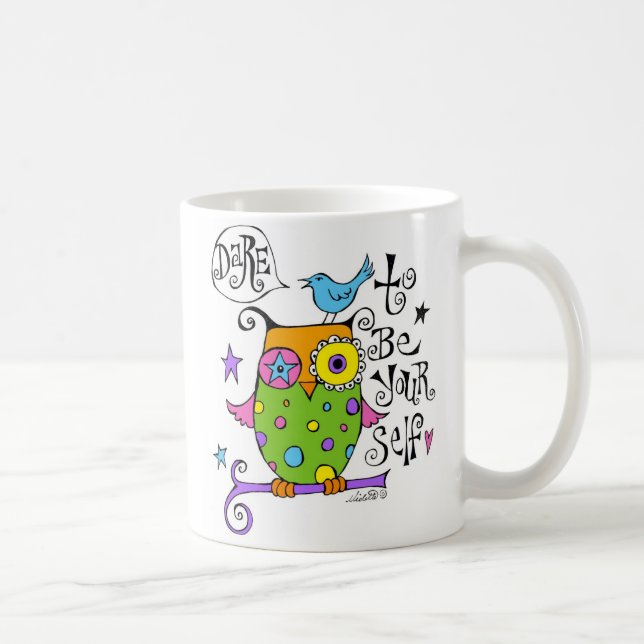 De Café Seja você mesmo caneca da coruja (Direita)