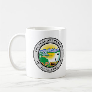 De Café Selo do Estado do Alasca EUA EUA Caneca