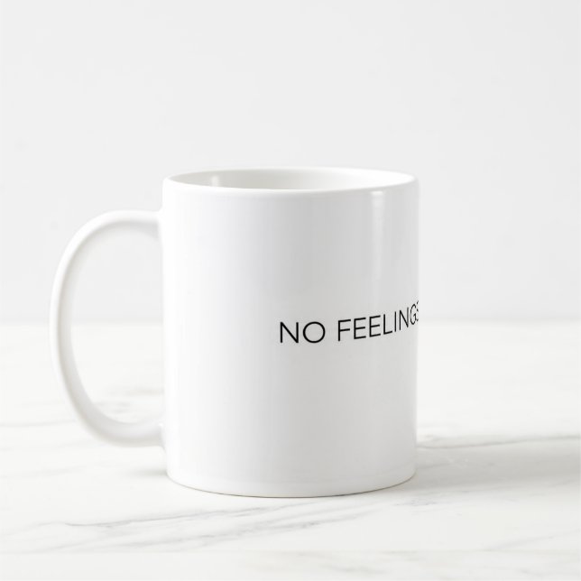 De Café Sem Sentimentos Restam Minimalista Caneca Divertid (Esquerda)