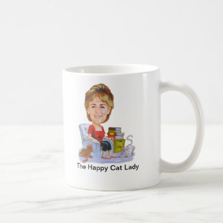 De Café Senhora feliz Caneca do gato
