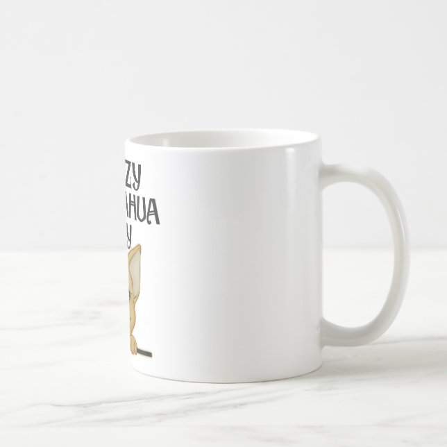 De Café Senhora louca Caneca da chihuahua (Direita)