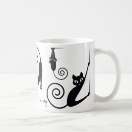 De Café Senhora louca Caneca do gato, com gatos à moda