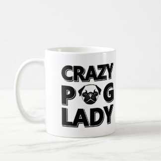 De Café Senhora louca Tipografia Gráfico Caneca do Pug