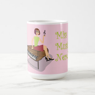 De Café Senhorita Música Nerd Caneca