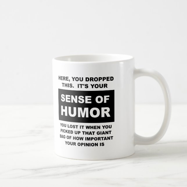 De Café Sentido da caneca engraçada do humor (Direita)