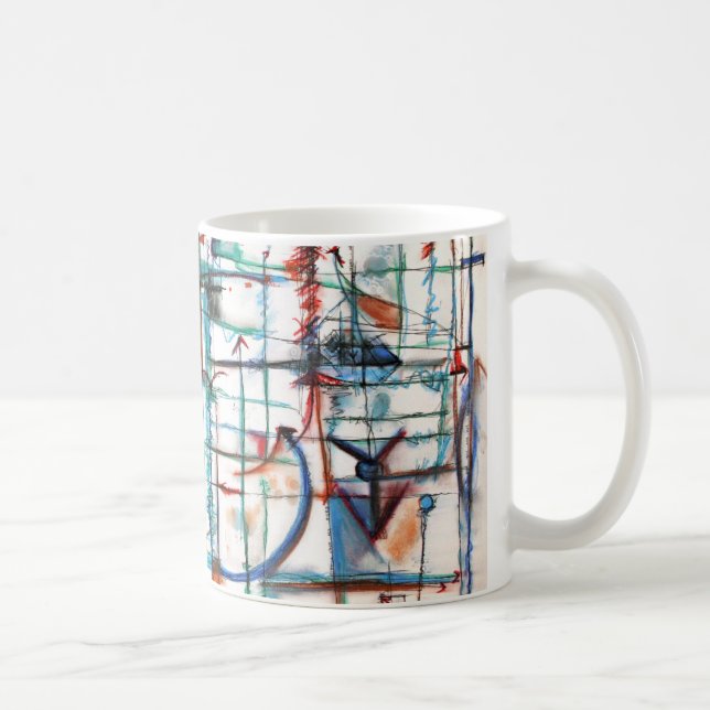 De Café Setas e linhas caneca (Direita)
