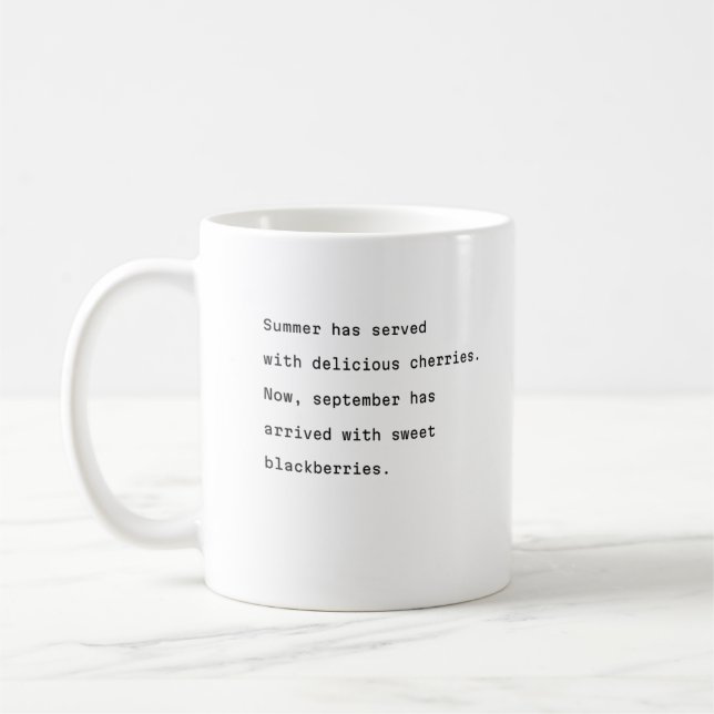 De Café Setembro caneca tipografia poética cerejas (Esquerda)