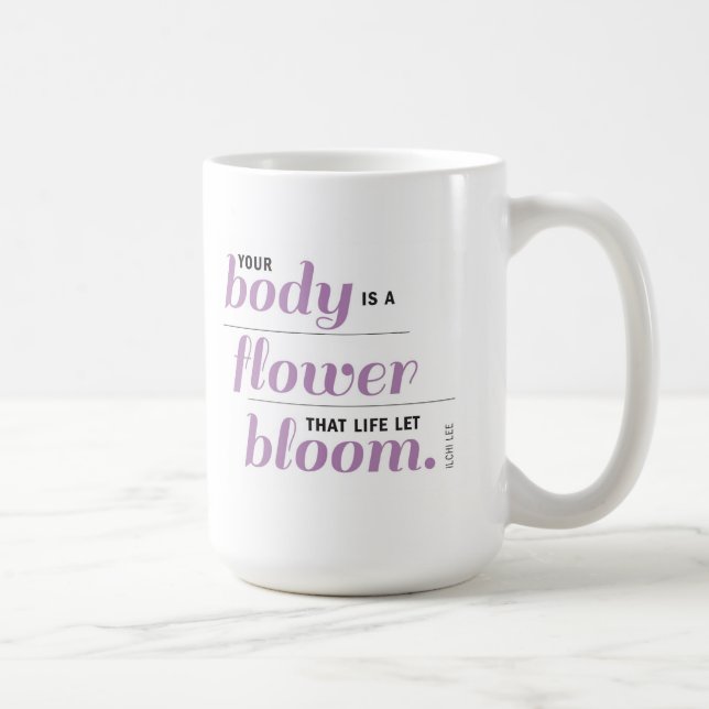 De Café Seu corpo é uma caneca da flor (Direita)