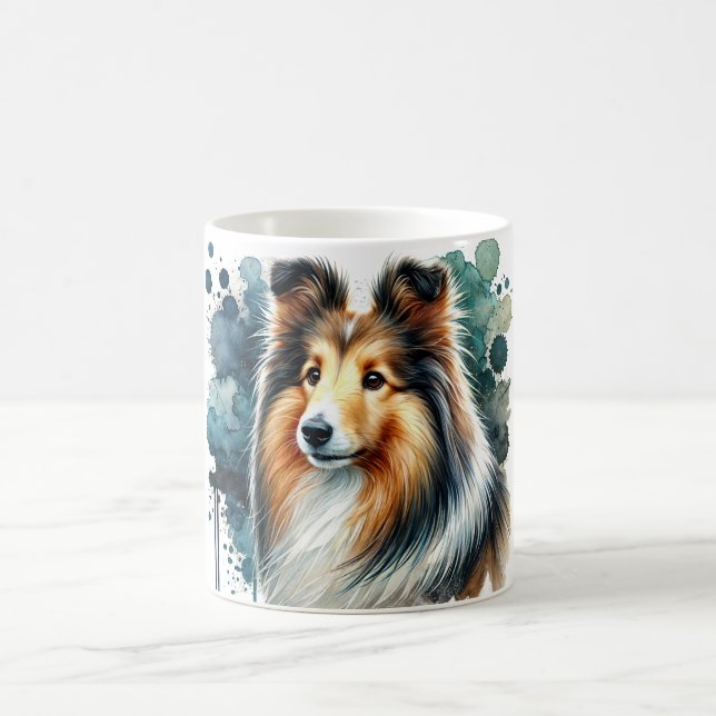De Café 🐾 Shetland Sheepdog Amantes, esta caneca é para v (Centro)