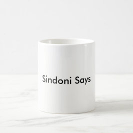 De Café Sindoni diz a caneca