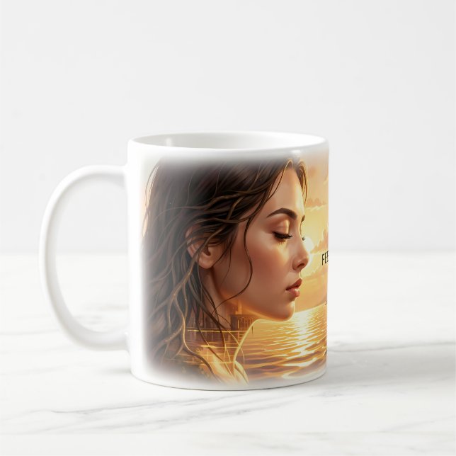 De Café 🌅 Sinta a Luz Caneca Serena do Amanhecer (Esquerda)
