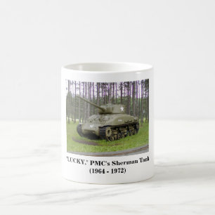 De Café + "Sorte, caneca Sherman Tank do PMC