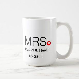 De Café Sr. e Sra. personalizados Casamento Caneca
