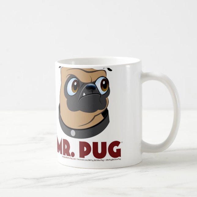 De Café Sr. Pug Caneca (Direita)