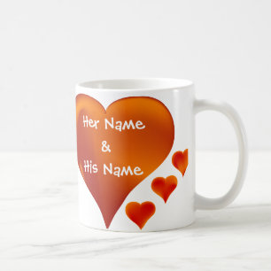 De Café Sua caneca personalizada nomes do amor