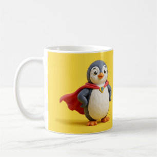 De Café Super Pinguim Herói Cute Argila Caneca Cartoon