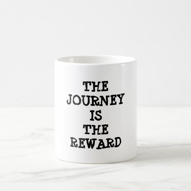 De Café Tao Proverb, a Viagem é a recompensa, citar caneca (Centro)