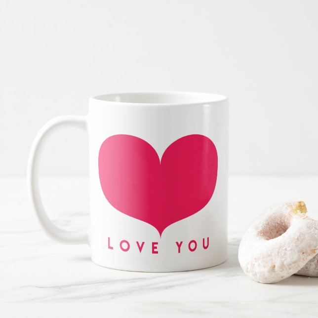 De Café Te Amo - Grande Caneca Rosa (Com Donut)