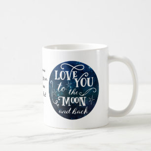 De Café Te amo na lua e na caneca da galáxia