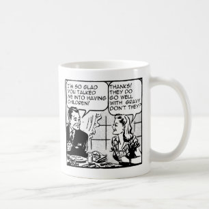 De Café Tendo o humor retro engraçado da caneca das