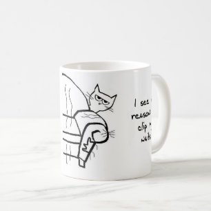 De Café Tentativa grampear as unhas do gato - caneca
