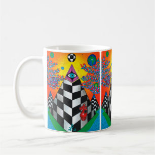 DE CAFÉ TERRA DA CANECA DA ILUMINAÇÃO