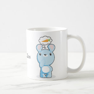 De Café Thoughtul & caneca com fome do coelho