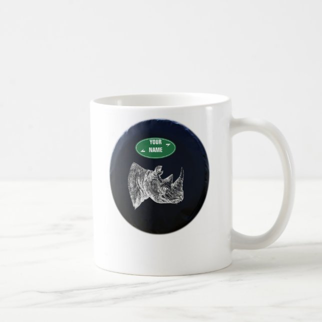 De Café Toda a caneca do rinoceronte do terreno. (Direita)