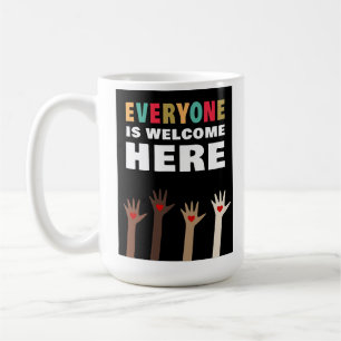 De Café Todos são bem-vindos aqui, caneca