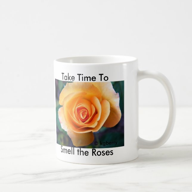 De Café "Tome o tempo cheirar caneca dos rosas" (Direita)