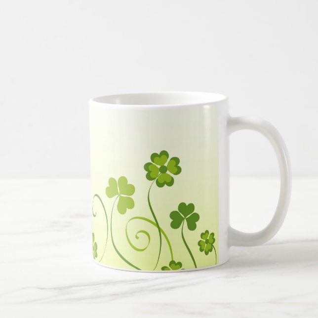 De Café Trevos afortunados - caneca (Direita)