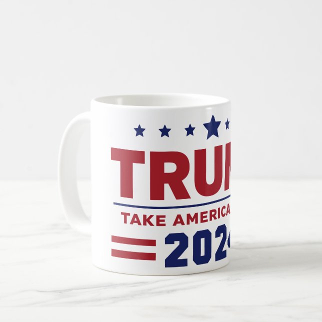 De Café Trump Take American Back 2024, caneca (Frente Esquerda)